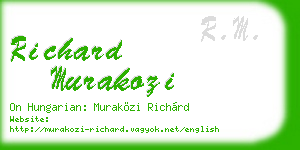 richard murakozi business card
