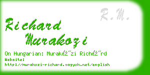 richard murakozi business card